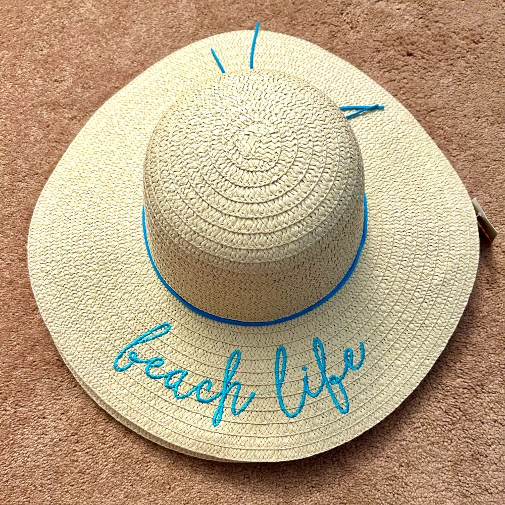 5 “Beach Life” Floppy Sun Hats NWT